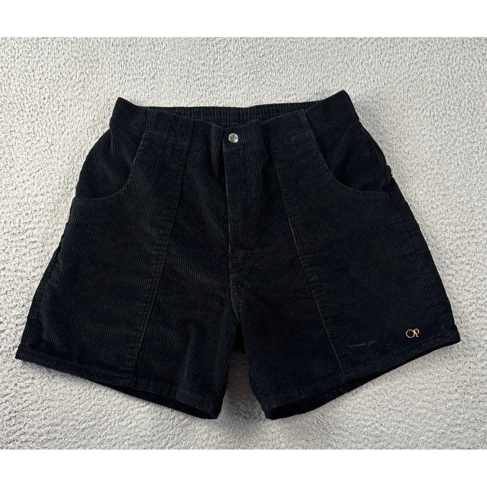 Vintage Ocean Pacific Longriders Corduroy Shorts Mens 38 Black  Made in USA FLAW